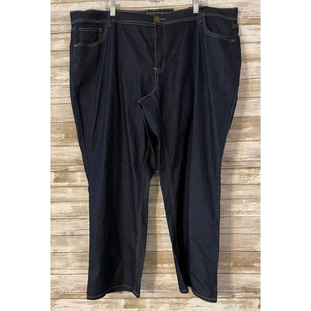 Ashley Stewart Size 26 Petite Straight Dark Wash Jeans NWT Denim Pants